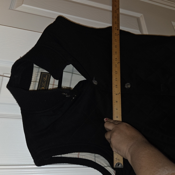 Men's Loro Piana Black Cashmere Quilted Vest - Picture 5 of 8